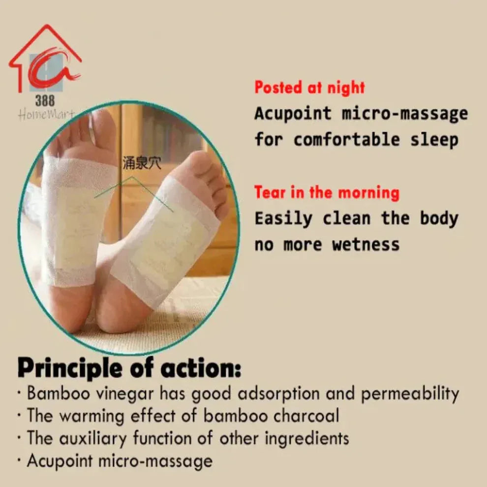 100% Herbal & Gentle Ingredient Detox Foot Pads BUY 10 GET 20 FREE (Pack of 30)