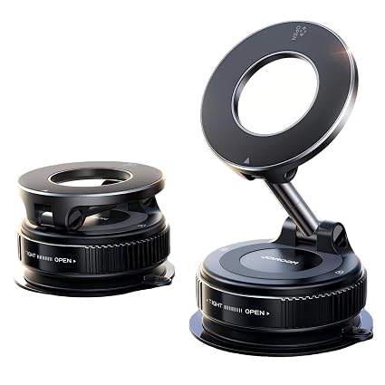 Magnetic Mobile Holder with Vacuum Suction, 360° Rotatable, Multi-Angle Adjustable, Universal Portable Phone Stand