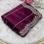 Beautiful Mirror Work Saree with Free Blouse | Premium Elegant Collection