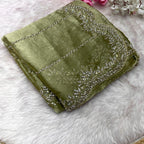 Beautiful Mirror Work Saree with Free Blouse | Premium Elegant Collection