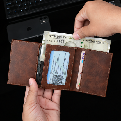Defender RFID Protected Wallet Cardholder - Brown