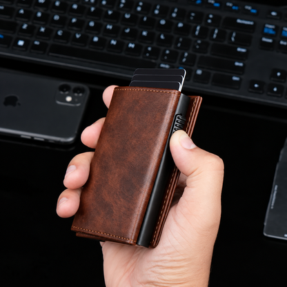 Defender RFID Protected Wallet Cardholder - Brown